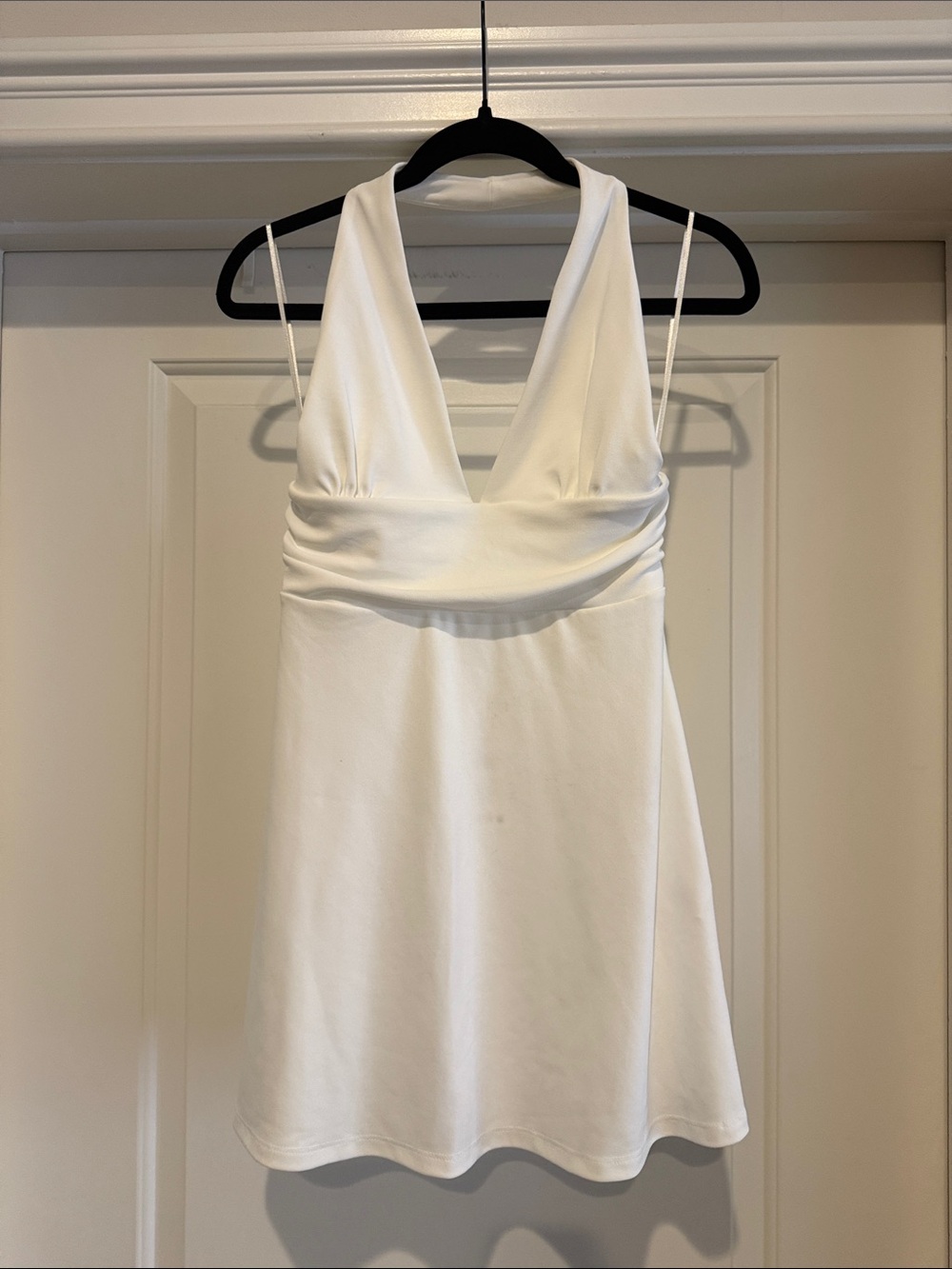 Zara White Halter Mini Dress
